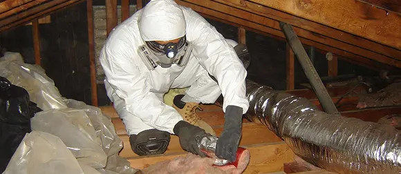 Asbestos abatement setup