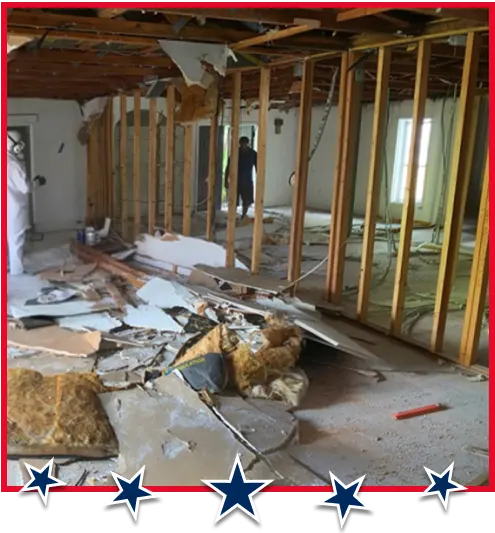 House demolition in progress
