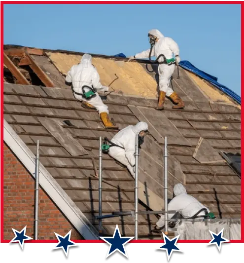 Asbestos shingle roof